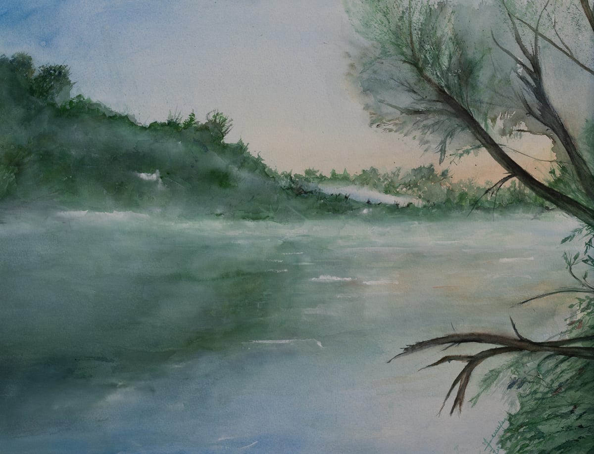 Lake in the mist